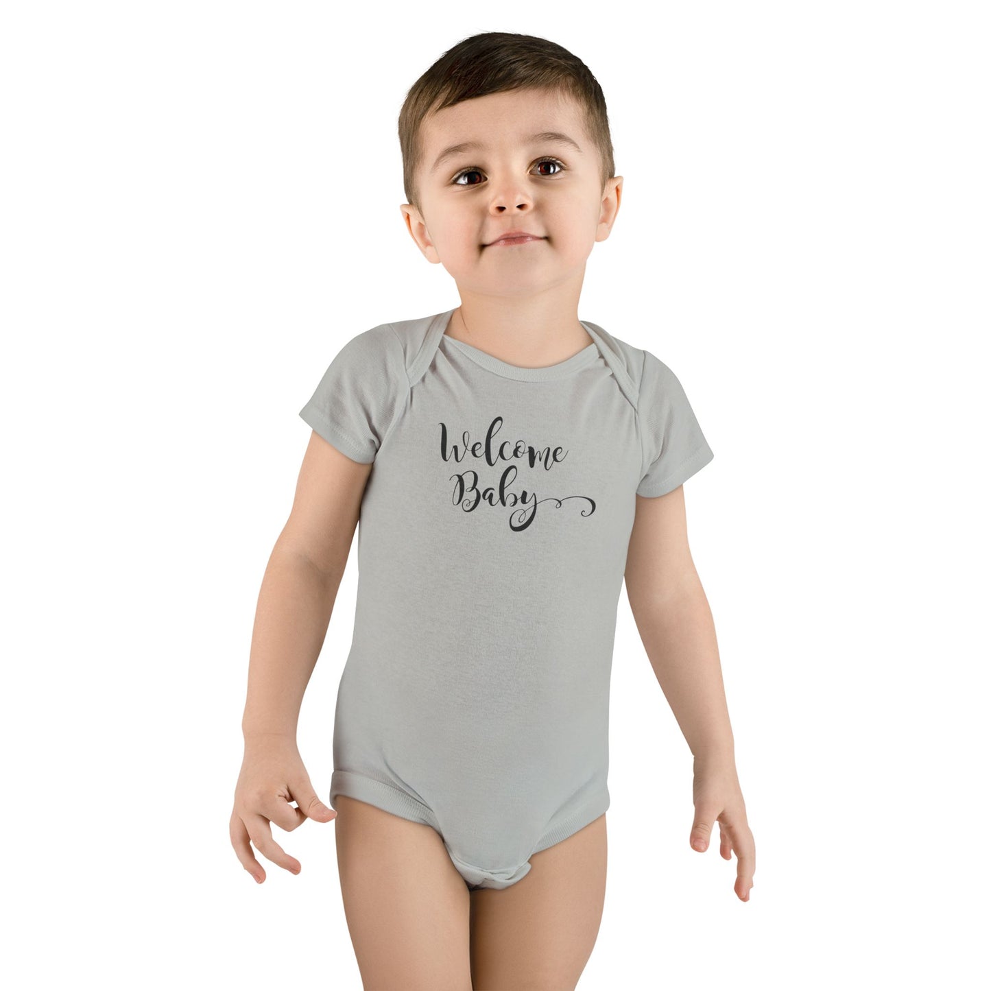 Welcome Baby Short Sleeve Onesie | Newborn Gift, Baby Shower, Cute Outfit, Infant Apparel, Personalized Babywear