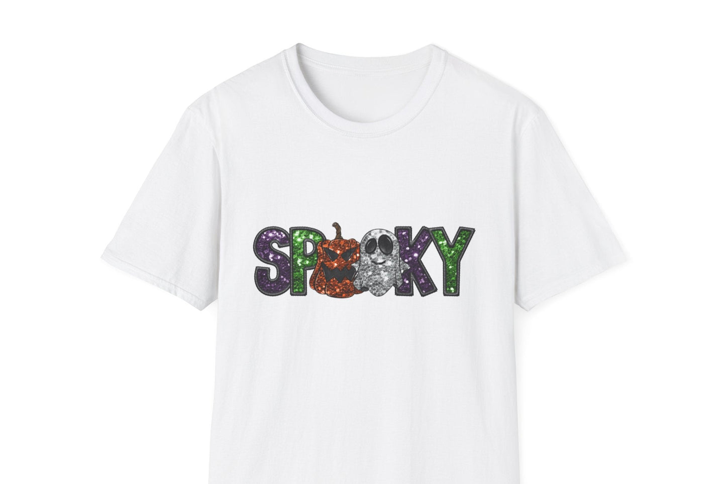 Spooky Halloween T-Shirt, Unisex Softstyle Tee, Autumn Shirt, Halloween Party Apparel, Fall Fashion Top