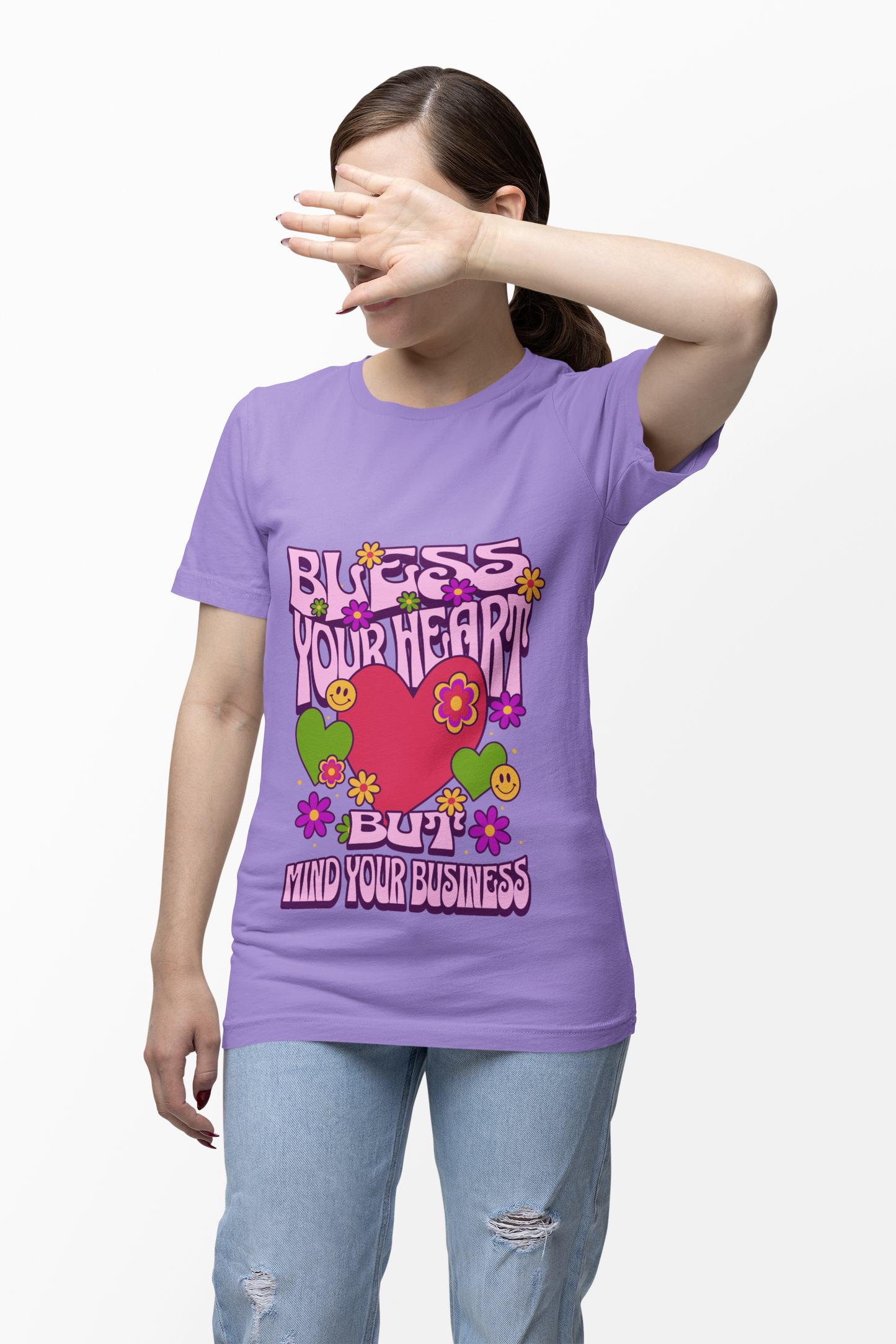 Playful Heart T-Shirt for Positive Vibes, Gifts for Friends, Casual Wear, Self-Care reminders, Summer Festivals