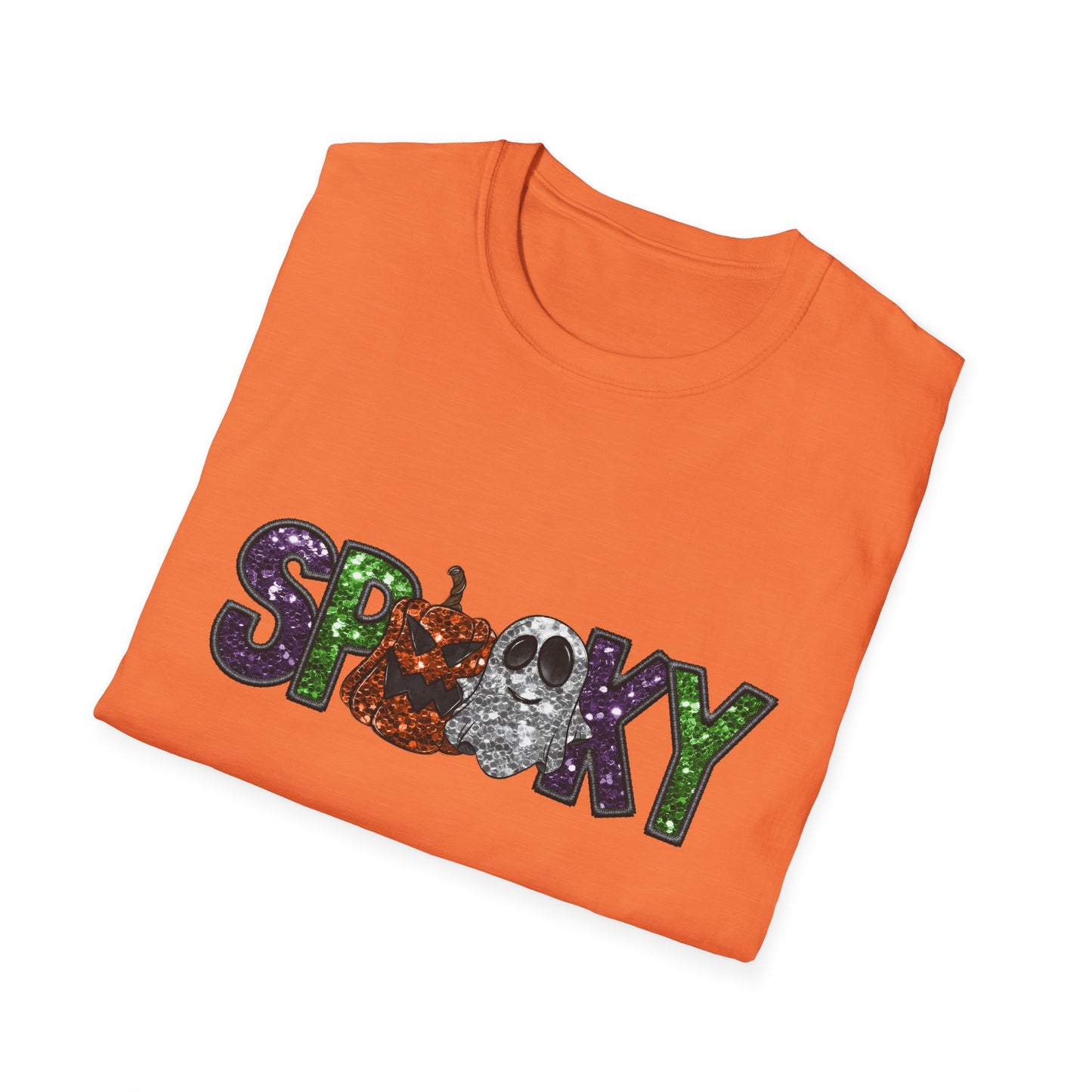 Spooky Halloween T-Shirt, Unisex Softstyle Tee, Autumn Shirt, Halloween Party Apparel, Fall Fashion Top