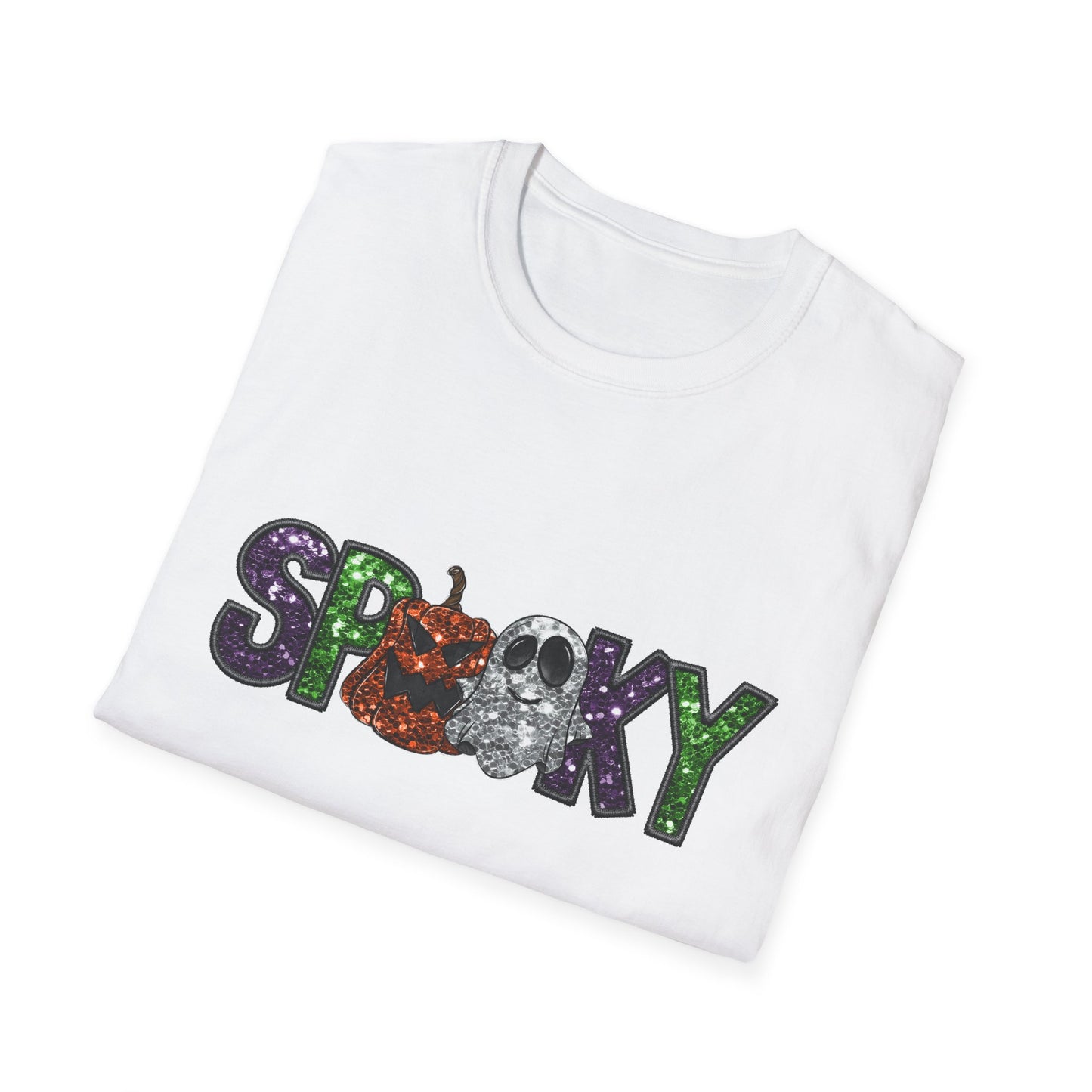 Spooky Halloween T-Shirt, Unisex Softstyle Tee, Autumn Shirt, Halloween Party Apparel, Fall Fashion Top