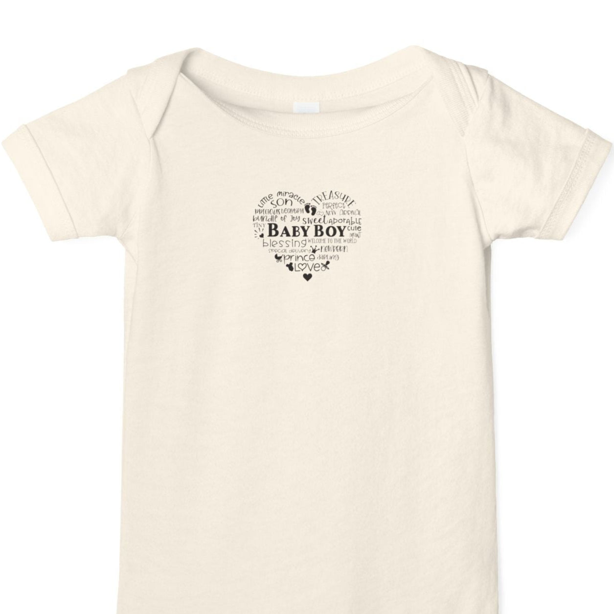 Baby Boy One Piece, Cute Infant Bodysuit, Baby Shower Gift, Adorable Newborn Outfit, Baby Clothing, Heart Design Cute Apparel