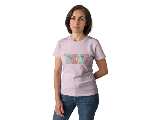 Doodle Stars Teacher T-shirt