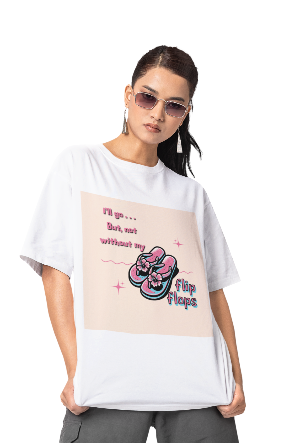 I'll Go, But...Not Without My Flip Flips, Flip Flop Enthusiast Unisex T-Shirt – Perfect Summer Vibe Apparel, Casual Beachwear, Gift for Vacation Lovers