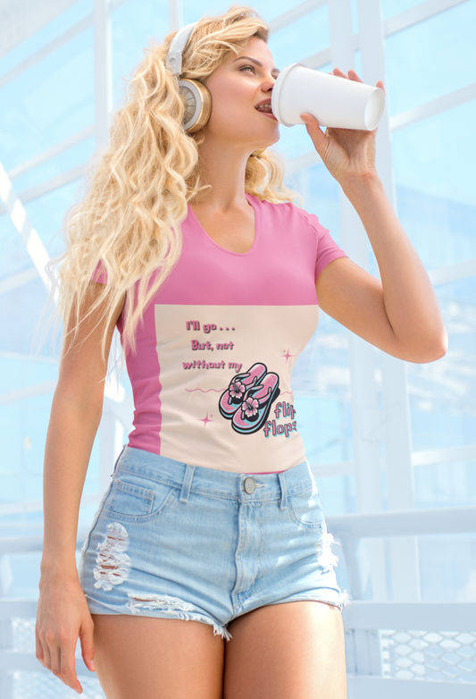 I'll Go, But...Not Without My Flip Flips, Flip Flop Enthusiast Unisex T-Shirt – Perfect Summer Vibe Apparel, Casual Beachwear, Gift for Vacation Lovers