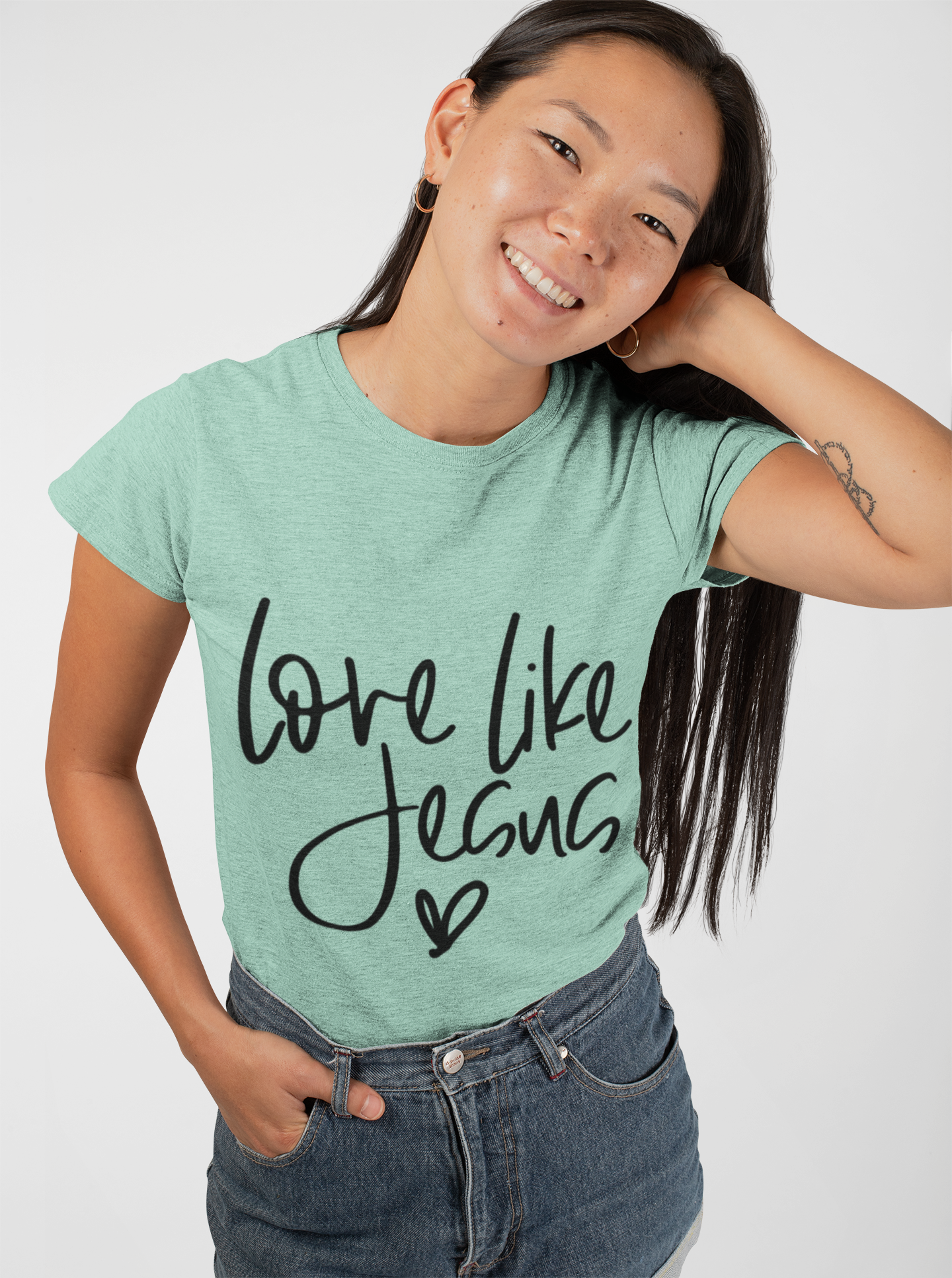 Love Like Jesus Unisex Garment-Dyed T-Shirt, Christian Gift, Faith-Based Apparel, Inspirational Shirt, Religious T-shirt