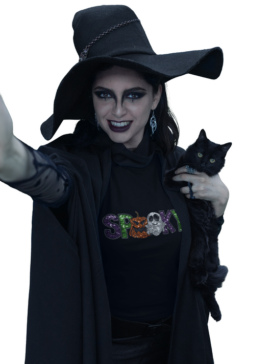 Spooky Halloween T-Shirt, Unisex Softstyle Tee, Autumn Shirt, Halloween Party Apparel, Fall Fashion Top