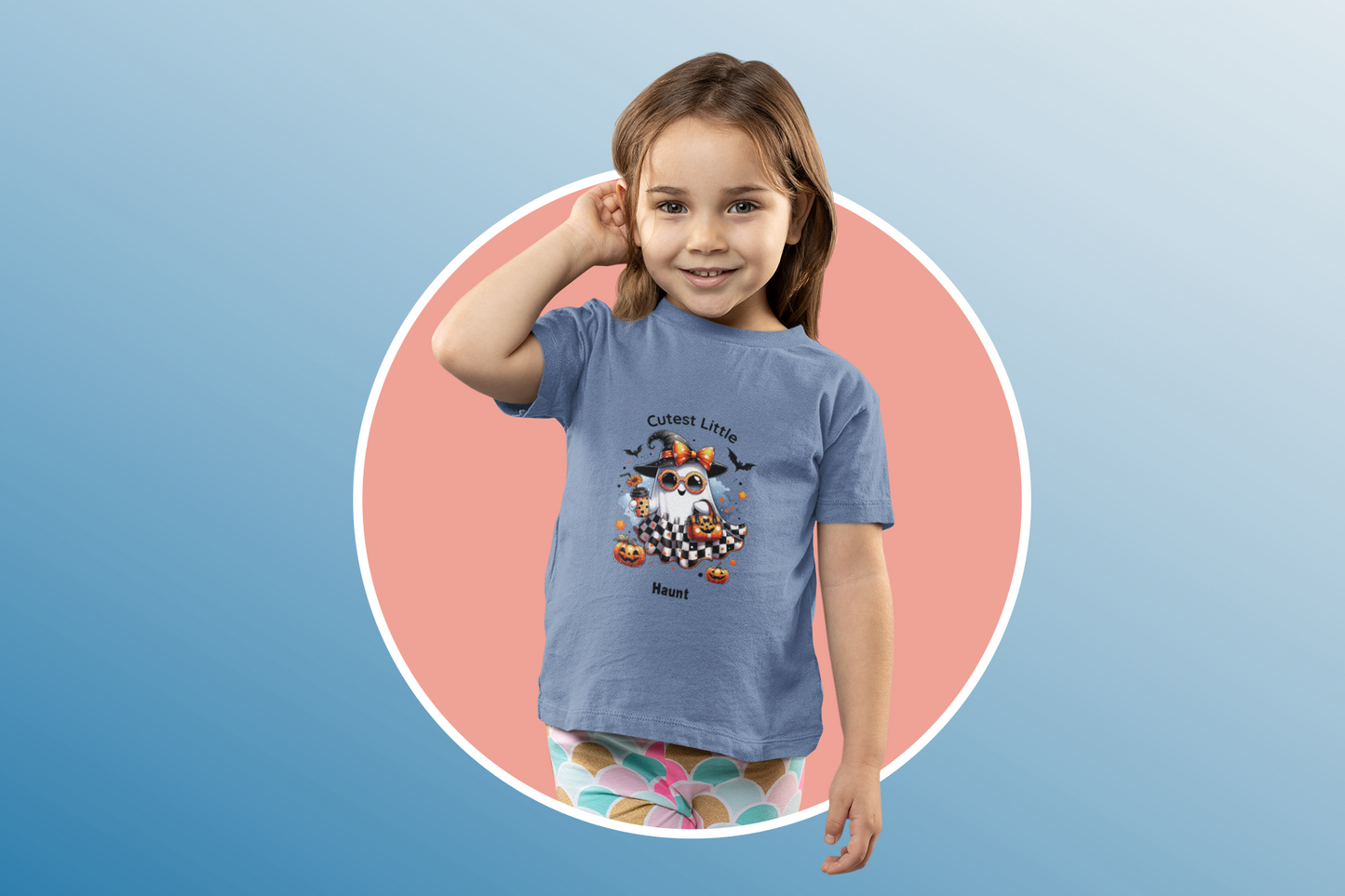 Cutest Little Haunt – Cute Halloween Shirt for Girls | Toddler & Kids Ghost Tee