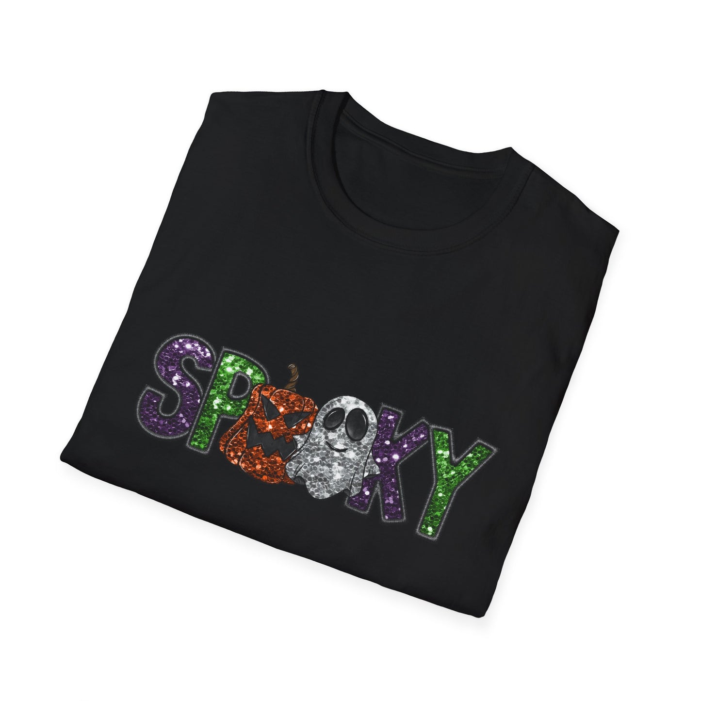 Spooky Halloween T-Shirt, Unisex Softstyle Tee, Autumn Shirt, Halloween Party Apparel, Fall Fashion Top