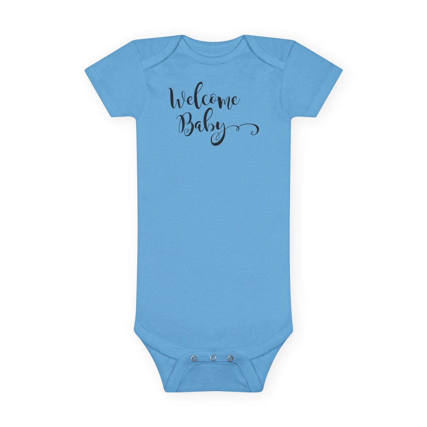 Welcome Baby Short Sleeve Onesie | Newborn Gift, Baby Shower, Cute Outfit, Infant Apparel, Personalized Babywear