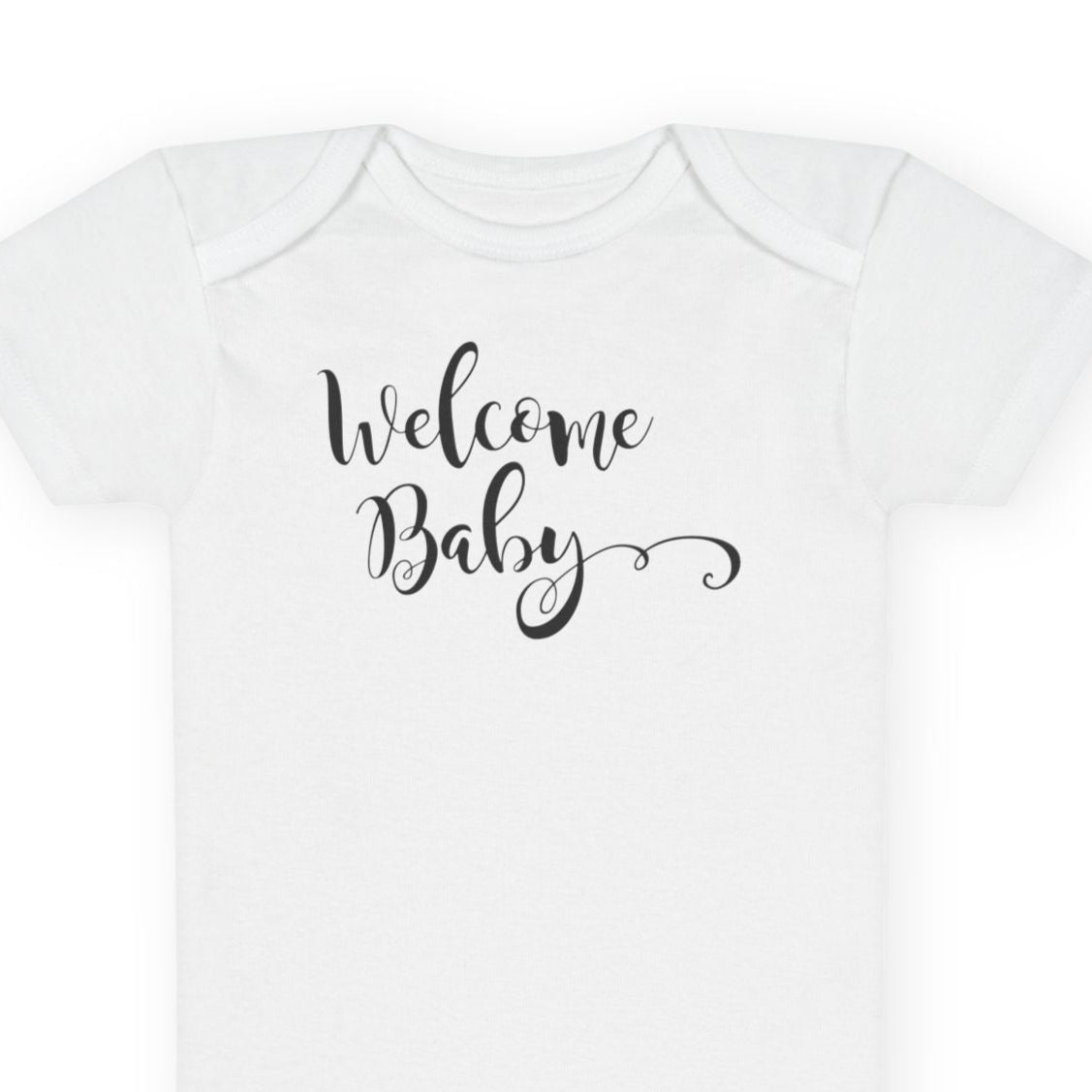 Welcome Baby Short Sleeve Onesie | Newborn Gift, Baby Shower, Cute Outfit, Infant Apparel, Personalized Babywear